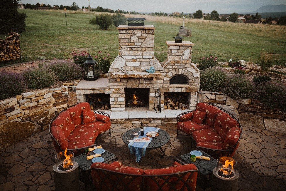 Luxury Outdoor Fireplace